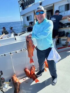 Charlie with first fish caught